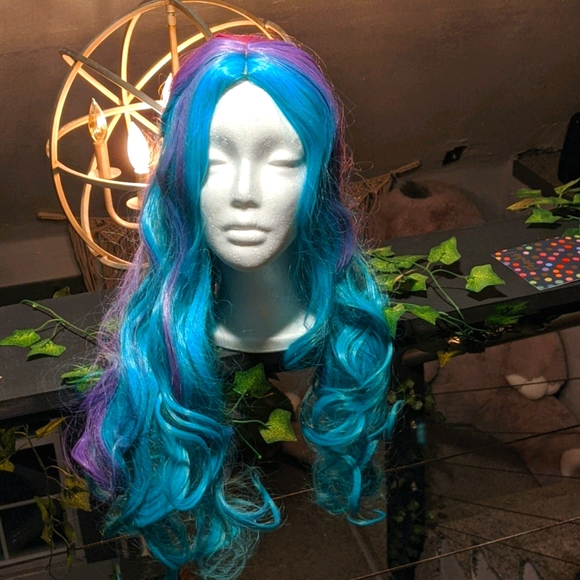 Rainbow Colored Braided Wig - Picture 3 of 5